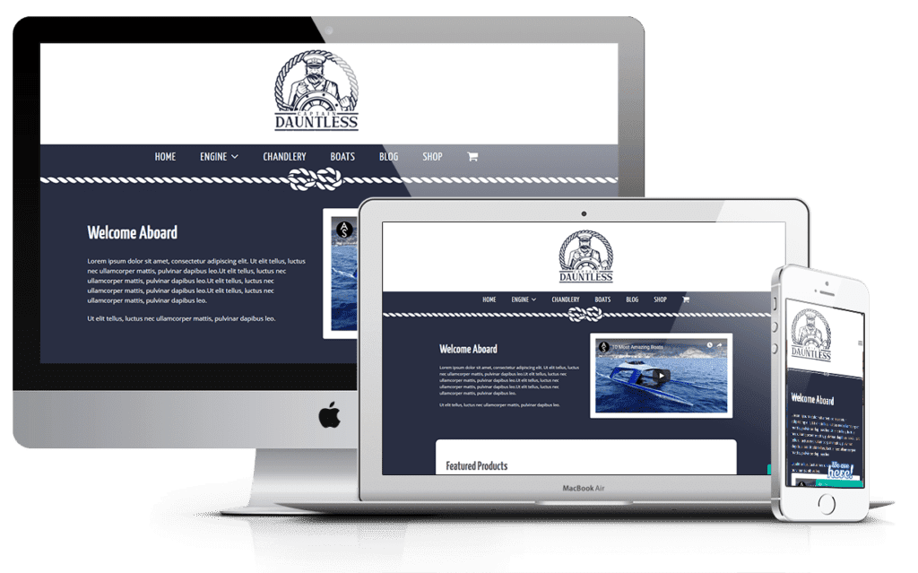 Captain Dauntless Website Development