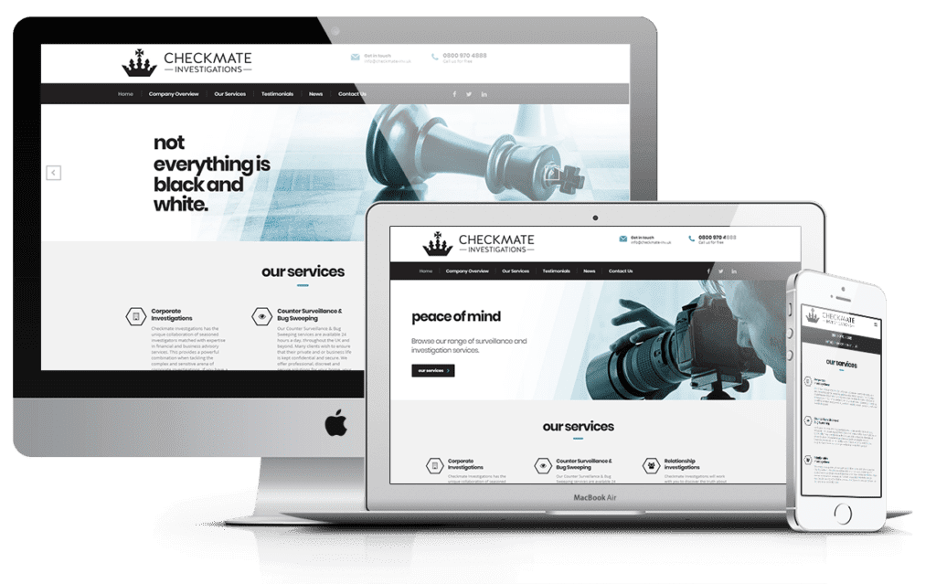 Checkmate Investigations Website Development