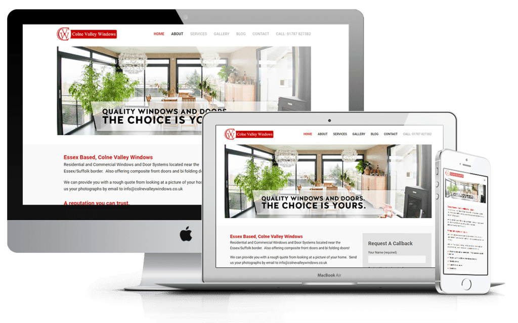 Colne Valley Windows Website Development