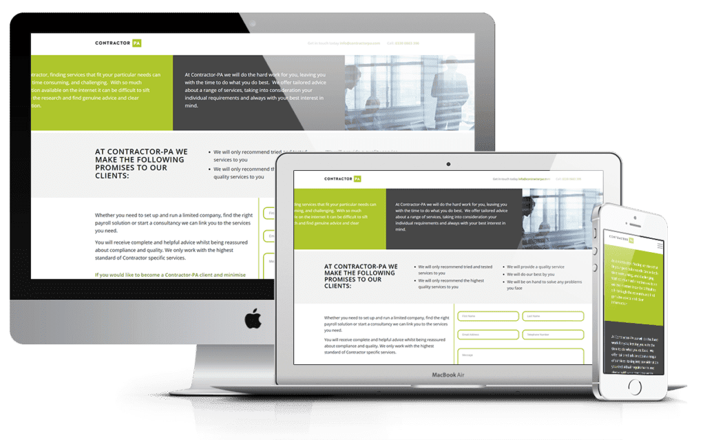 Contractor PA Website Development