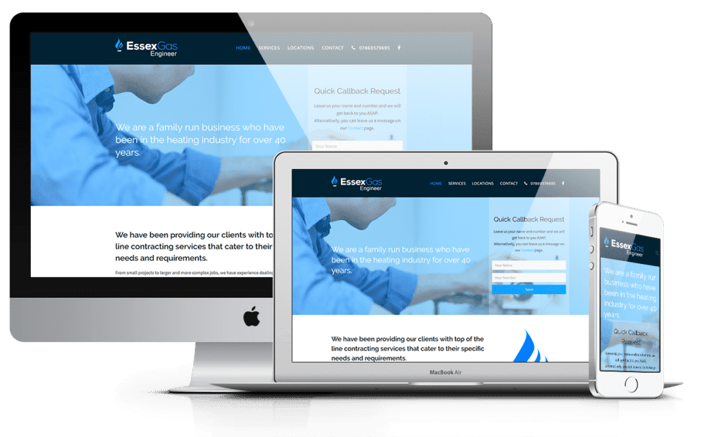 Essex Gas Engineer Website Development