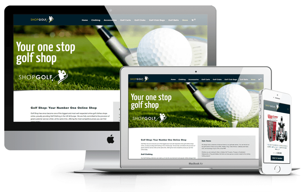 Shop Golf Website Development