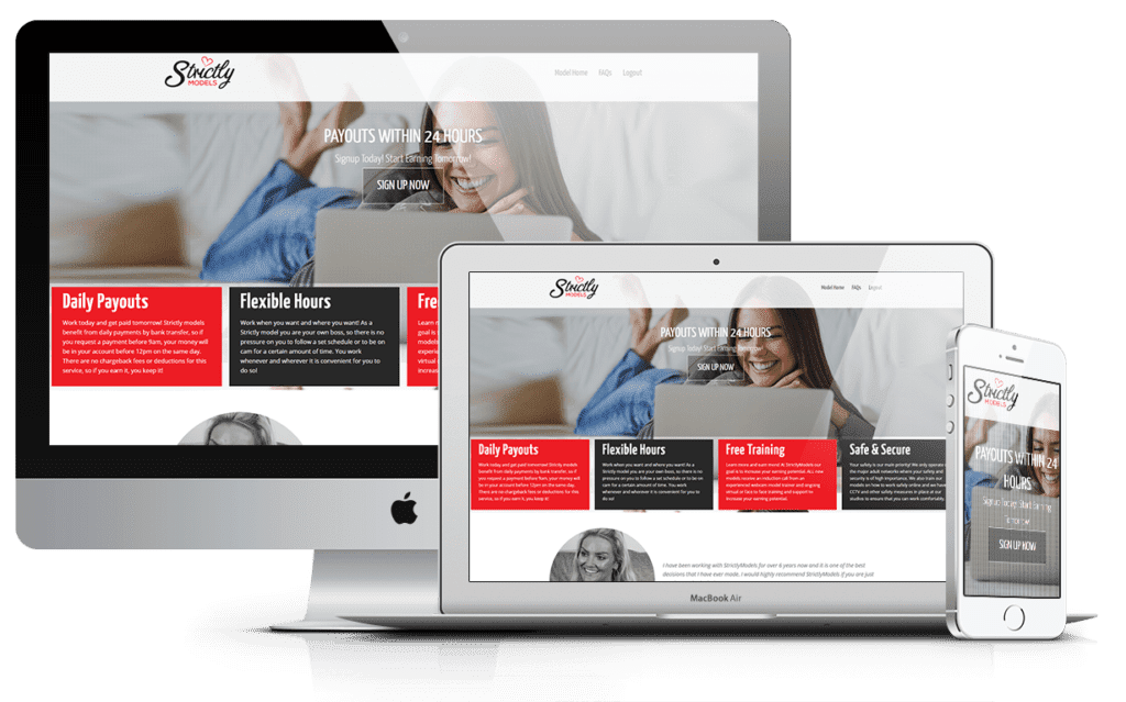 Strictly Models Website Development