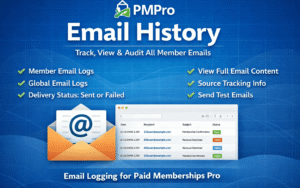 Paid Memberships Pro Member Email log